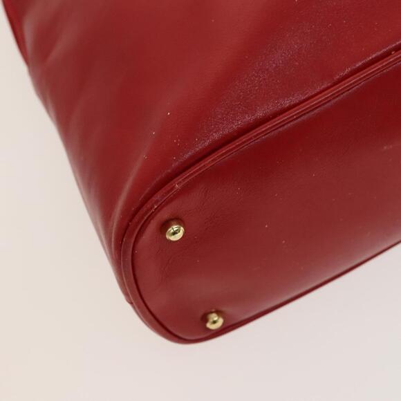 GUCCI Bamboo Hand Bag Leather Red Gold 000 2214 000 2214 - Picture 11 of 16